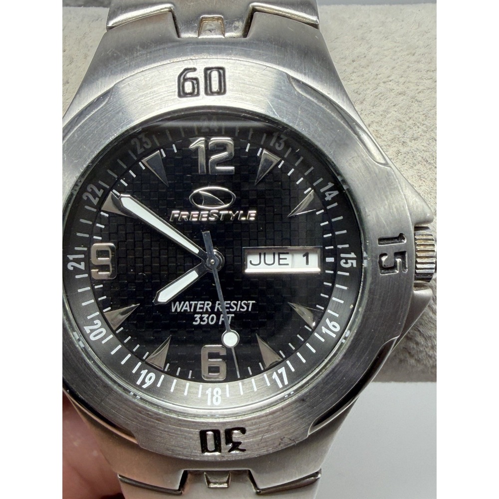Freestyle 151112 New Battery Mens Watch 40MM 6.75" Black Dial
